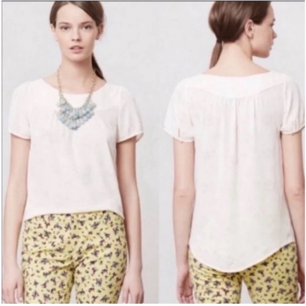 Anthropologie Cream Blouse